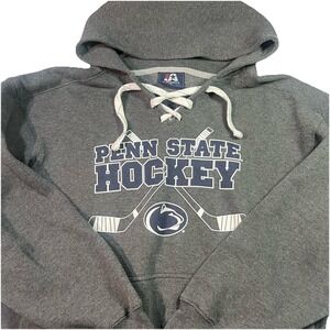 Penn State Hockey Jersey Style Hoodie Size Large Men's EUC Cotton Blend